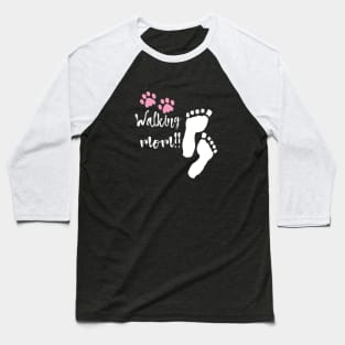 Walking Mom Baseball T-Shirt